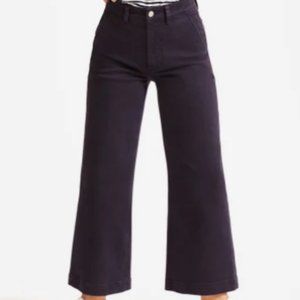 Everlane Navy Wide Leg Crop Pant/Bottoms Size 6